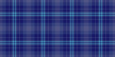 Hizmet arka planı tekstil kumaşı, çek dokusu pürüzsüz. Mavi ve cyan renk paletinde Kelt ekose vektör deseni.
