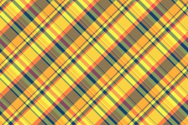 Aile içi şablon kontrolü, ekose kumaş dokusu. Sarı ve kehribar rengi palette kusursuz kumaş dokunun.