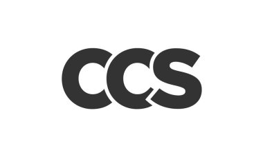 CCS logo tasarım şablonu güçlü ve modern kalın metinlerle. Basit ve minimal tipografi içeren ilk tabanlı vektör logosu. Moda şirket kimliği.