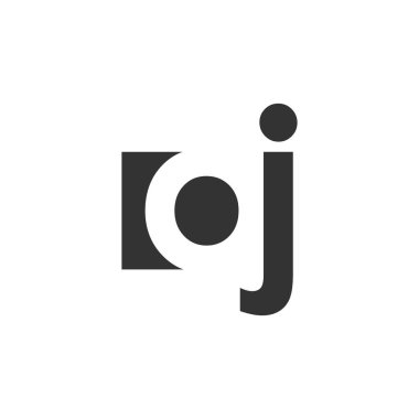 AJ yaratıcı geometrik başlangıç tabanlı modern ve minimal logo. Bir j modayı yazı tipi harfi.