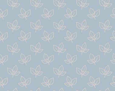 El çizimi çiçek desenli vektör tasarımı. Bitki ve yaprak ile basit bir süs. Kumaş baskı kumaşı.