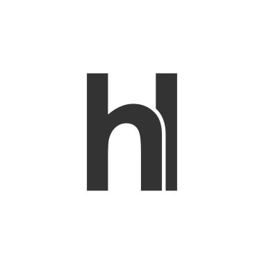 HL yaratıcı geometrik başlangıç tabanlı modern ve minimal logo. H harfi modayı takip eden yazı tipleri.
