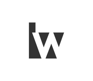 LW yaratıcı geometrik başlangıç tabanlı modern ve minimal logo. Harf Moda yazıtipleri.