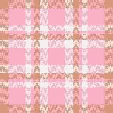 Ekose kontrol deseni pembe. Kusursuz kumaş dokusu. Tartan tekstil baskı tasarımı.