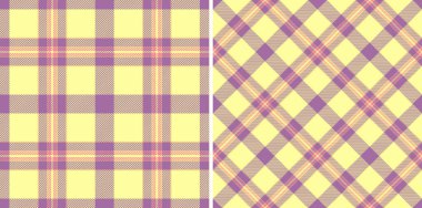 Ekoseli kumaşın kumaş vektör dokusu ve tartan kumaş desenli arka plan. Erkek giyim modası için gökkuşağı renginde ayarlandı.