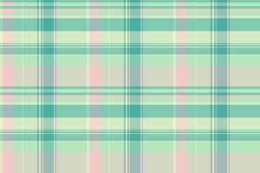 Arka plan vektör tartan, kusursuz kumaş modeli. Yorgan deseni ekose tekstil ışık ve nane rengi paleti kontrol.