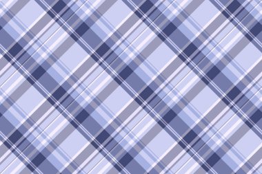 Sevgililer Günü kumaşlı ekose kumaş, sıkı tartan desenli kontrol. Açık ve mavi renk paletinde kumaşsız doku arkaplan vektörü.