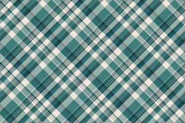 Kadınların moda ekose desenli vektörü, kolaj tartan geçmişi. Kart dokusu pastel kumaştan ve cyan renk paletinden..