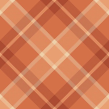 Geçerli arka plan tekstil pürüzsüz, kat kat kumaş tartanı. Sunum vektör dokusu deseni ekoseli turuncu ve kırmızı renk paleti.