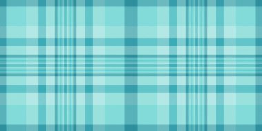 Moda desensiz tekstil, çevrimiçi tartan kontrolü. Serene vektör dokusu ekose kumaş Cyan ve teal renk paleti.