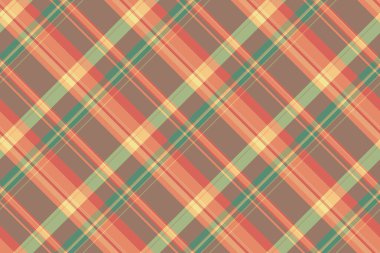 İçerik desenli tartan, doğrudan vektör pürüzsüz kontrol. Düz dokuma kumaş turuncu ve sarı renk paleti.