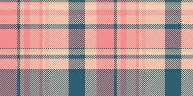 Sevimli tekstil dikişsiz ekose, iyi bir kumaş dokusu. Kırmızı ve cyan renk paletinde grafiksel arkaplan vektör tartan deseni.