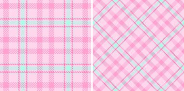 Ekose desenli tartan dikişsiz vektörün kumaş desenleri. Çocuk renklerinde ayarlanmış. Yeni yıl arifesi moda eğilimleri.