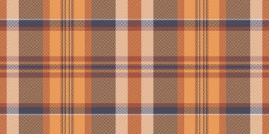 Piksel ekose kumaş, örgü örme arka plan kumaşı. Turuncu ve pastel renk paletinde sanayisiz tartan vektör deseni.