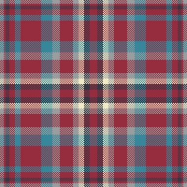 Klasik tartan kumaş kumaş, vadi dokusu ekoseli. Kırmızı ve gri renk paletinde şarap arkaplansız desen vektörü.