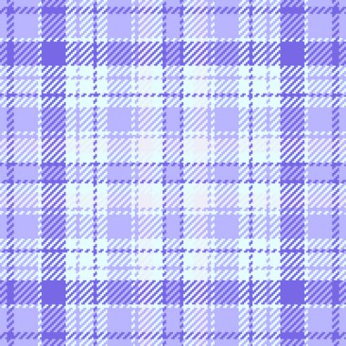 Kusursuz tekstil dokusu, renk vektörü kumaş kontrolü. Açık ve açık renkli siyan renk paletinde ekose desenli arkaplan.