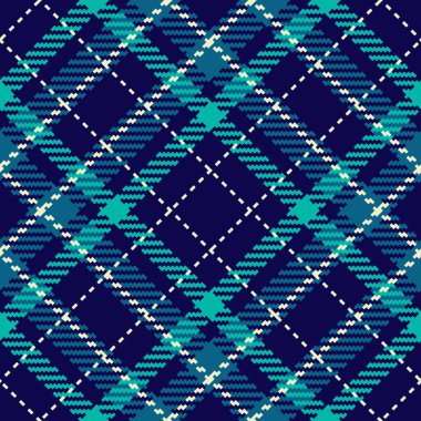 Seremoni desenli tartan desenli, 40 'lı yaşlarda kumaş dokusunu kontrol et. Koyu ve siyanür renk paletinde etnik arka plan kusursuz vektör ekoseli.