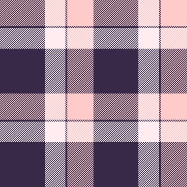 Sabit doku kontrolü ekoseli, uluslararası tartan kumaş desenli. Koyu ve açık renk paletindeki ağsız tekstil arkaplan vektörü.