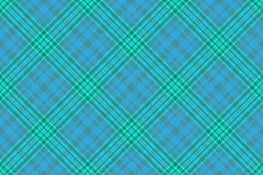 Ekose kumaşlı ekose kumaş, kusursuz arka plan vektörü. Dogtooth tekstil deseni Cyan ve parlak renk paletinde dokuyu kontrol et.