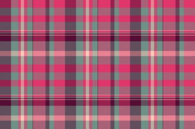 Model tekstil modeli arka plan, doğrudan kumaş tartan kontrolü. Flanel vektörsüz desenli ekose pastel ve kırmızı renk paleti.
