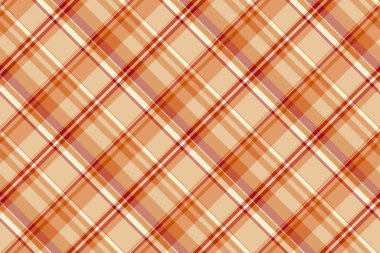 Diğer vektörsüz tartan, kumaş ekoseli kumaşı kontrol et. Tekstil desenini turuncu ve kırmızı renk paletinde süsle.