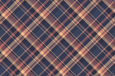 Pastel ve mavi renklerde desenli arka plan tekstil tartanı olan ekosesiz ekoseli vektörün doku kontrolü kumaşı.