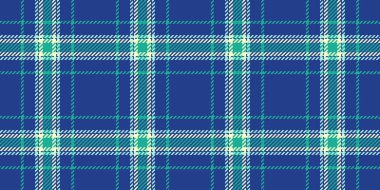 Fabrika tekstil vektör tartan, ekoseli kumaş hasadı. İç çamaşırı desenleri mavi ve açık renk paletinde kusursuz arkaplan.