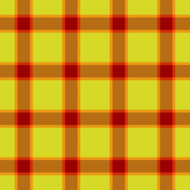 Çin 'de yeni yıl ekoseli ekoseli kumaş, kız ekoseli kumaş. Parlak ve turuncu renk paletinde kompozisyon desen kumaş vektörü.