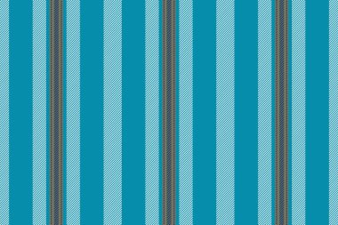 Minimum dikey çizgili kumaş, folklor tekstil dokusu çizgileri. Cyan ve beyaz renkte gençlik vektör arkaplanı pürüzsüz desen.