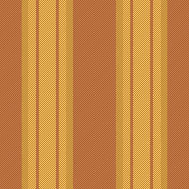 Doku dikey çizgileri, aşağı çizgi desenli kumaş. Turuncu ve oburluk renk paletinde tekstil arkaplan vektörü oluştur.