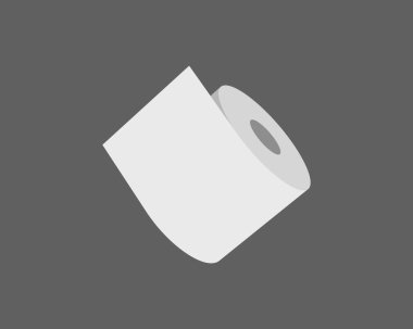 Tuvalet kağıdı rulosu veya tüp ikonu tasarımı, wc için şablon. Banyo temizliği ikonları, mutfak havlusu. Boş yumuşak kaydırma ürünleri.