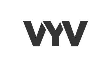 VYV logo tasarım şablonu güçlü ve modern kalın metinlerle. Basit ve minimal tipografi içeren ilk tabanlı vektör logosu. Moda şirket kimliği.