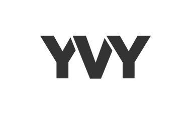 YVY logo tasarım şablonu güçlü ve modern kalın metinlerle. Basit ve minimal tipografi içeren ilk tabanlı vektör logosu. Moda şirket kimliği.