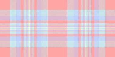 Eşarpsız tartan vektör, indirimli kumaş deseni. Açık ve kırmızı renk paletinde dağınık ekose arkaplan kontrolü.