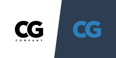 C ve G harfi, CG logo tasarım şablonu. İlk tabanlı asgari monogram logosu.