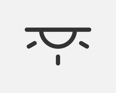 Işık karartıcı simge çizgisi düz moda tasarımı. Elektrik lambası enerji tasarrufu işareti.