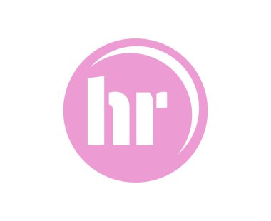 HR spor amblemi ya da takım logoti. Top mağazası, spor şirketi, eğitim ve kulüp rozeti için H ve R harflerinin kombinasyonlu top logosu..