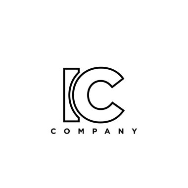 Moda harfi I ve C, IC logo tasarım şablonu. Şirket kimliği için asgari monogram tabanlı logotype.