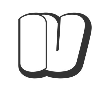 IV logo, kabarcık çizgi roman harfleri, graffiti stili siyah beyaz siluet şeklinde yuvarlak. Festival partisi için modaya uygun anaokulu ve V harfi metni, kişisel baş harfler, çocuklar için funky print ve web.