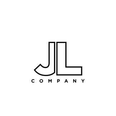 Son moda J ve L harfi, JL logo tasarım şablonu. Şirket kimliği için asgari monogram tabanlı logotype.
