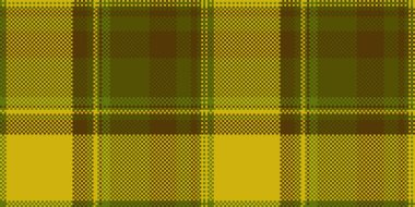 Grup arkaplan kumaşı, yeni doku desenli tartan. Sarı ve kehribar rengi palette ekose vektörsüz ince kontrol.