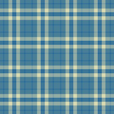 Drapery ekose desen kontrol, gökyüzü vektör arkaplan tekstil. Cyan ve pastel renk paletinde fabrika desenli, dikdörtgen kumaş..