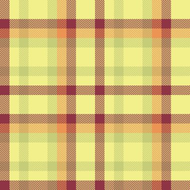 Sicim kontrolü geçmişi, bağımsızlık günü ekoseli kumaş. Sarı ve kırmızı renk paletinde vektör desenli kumaş tartanı denetler.