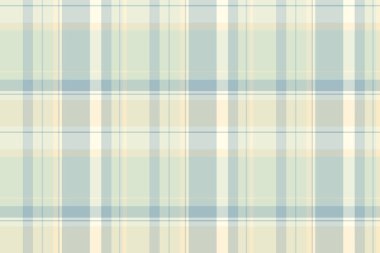 Hipster ekose kumaş, dikişsiz, müşteri dokusu araştırması. Açık ve beyaz renk paletinde markalı tartan vektör deseni.