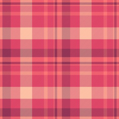 Ekose desensiz, bireysellik desen vektörü. Kırmızı ve turuncu renkli kumaş arkaplan tartan tekstil.