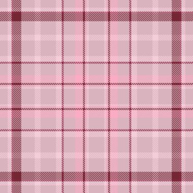 Perakende desenli tartan, çocuk vektörsüz arka plan. Işık ve kırmızı renk paletinde ekose kumaş devamlılığını kontrol et.