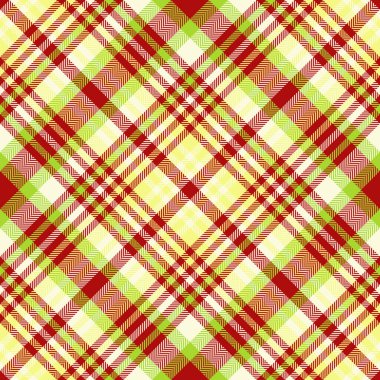 Tekrarlanabilir desenler kumaş vektörü pürüzsüz, ekose tartan kontrolü boyalı. Kireç ve kırmızı renk paletinde model dokusu tekstil arkaplanı.