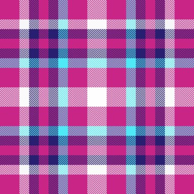 Rahatla arka plan vektörü tekstil, 1960 'ların ekose kontrol dokusu. Pembe ve beyaz renk paletinden kalıtımsal kumaş deseni.