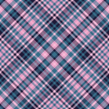Yaratıcı vektör kusursuz kontrol, şehvetli ekoseli arka plan modeli. Geniş tekstil kumaş kumaş. Cyan ve koyu renk paleti..