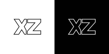 Moda harfi X ve Z, XZ logo tasarım şablonu. Şirket kimliği için asgari monogram tabanlı logotype.